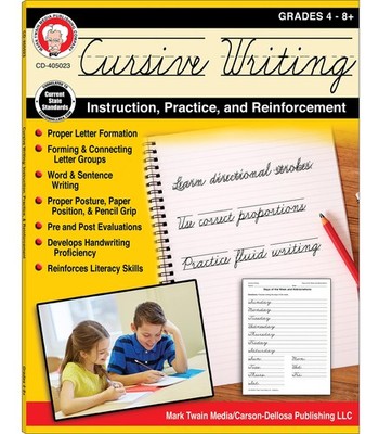 Mark Twain Cursive Writing Book, Letter Formation, Sight Words, Sentence Bui...