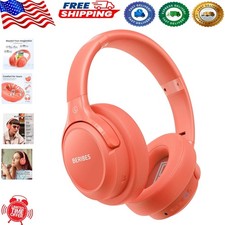 Deep Bass Wireless Headphones - 65 Hours Playtime, Adjustable  Waterproof