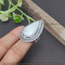 Elegant Scolecite 925 Sterling Silver Plated Handmade Ring  Minimal Jewelry 
