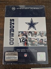 NFL Dallas Cowboys 10 Greatest Games DVD 10 Disc Set Sealed New Five Superbowls
