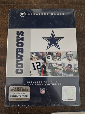 NFL Dallas Cowboys 10 Greatest Games DVD 10 Disc Set Sealed New Five Superbowls 