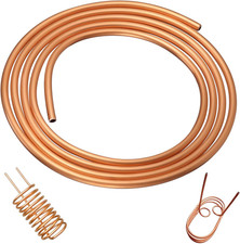 99.9% Copper Tube, 5/16" OD x15/64" ID x 5 Ft Pure Copper Tubing, Tube Wall: 3/6