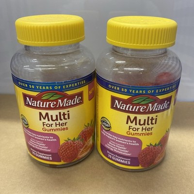 2x Nature Made Multivitamin For Women, Womens Gummy 70CT/Exp.Read Description