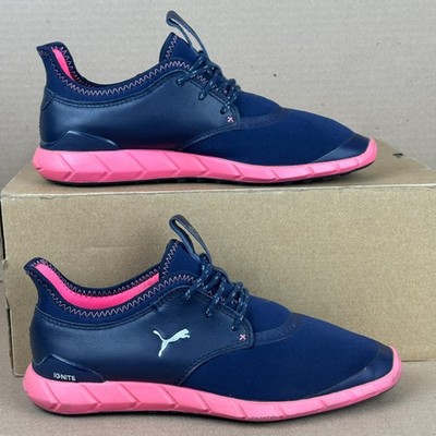 Puma Ignite Women s Athletic Sneakers Navy Pink Running Shoes Size US 7