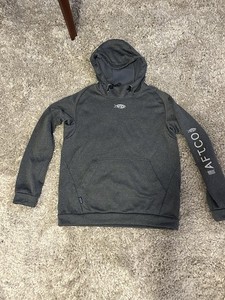 AFTCO Men's Fishing Reaper Pullover Hoodie Sweatshirt Size Small Gray Gaiter