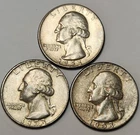 1953 P, D, S, Washington Quarters, 90% Silver, Perfect For Coin Albums- Q-53CK