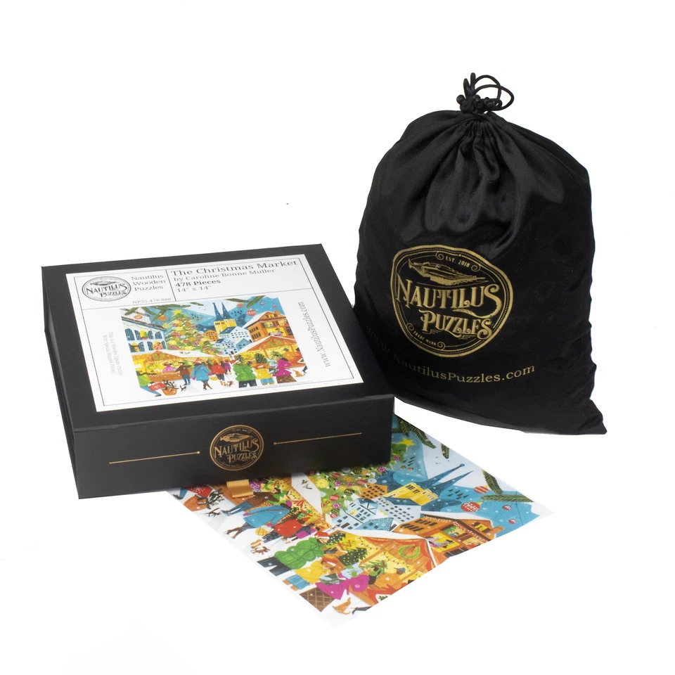 The Christmas Market (478 Piece Christmas Wooden Jigsaw Puzzle) - Image 3 of 4