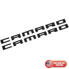 2pcs Camaro Emblem 2010-2015 Side Fender Badge Letter Nameplate Gloss Black 2pcs Camaro Emblem 2010-2015 Side Fender Badge Letter Nameplate Gloss Black