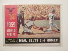 1960 Topps World Series Baseball #386 Neal Belts 2nd Homer