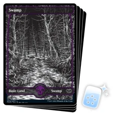 SWAMP (272) (FULL ART) X4 Innistrad: Crimson Vow VOW Magic MTG MINT CARD