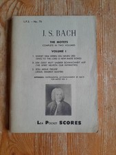 Lea Pocket Scores - J S Bach The Motets Vol 1 - vintage study score