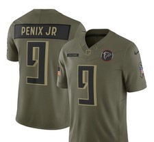 Michael Penix Jr Nike Olive Atlanta Falcons 2025 Salute to Service Jersey L NWT
