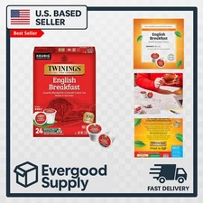 Keurig-Compatible English Breakfast Black Tea Pods, 24 Count – Brew Hot or Iced!