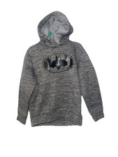 Batman Gray Hoodie Pullover Sweatshirt Hoodie Size 7 Youth. Polyester