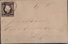 PORTUGAL-1879 sob. 5 rs. preto, D.LUÍS I. Fita direita. D. 13 1/2. COIMBRA
