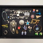 VINTAGE SIGNED COSTUME JEWELRY LOT BROOCHES CHARM BRACELETS PINS EARRINGS