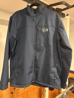 Mountain Hardwear Android II Softshell Jacket Men's Large L Blue Full Zip Fleece