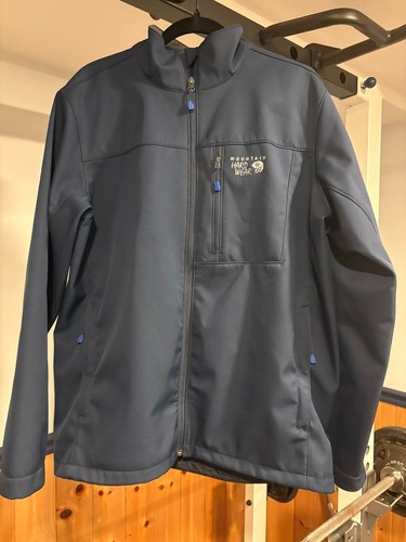 Mountain Hardwear Android II Softshell Jacket Men's Large L Blue Full Zip Fleece
