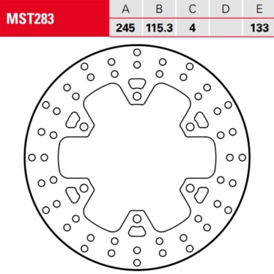 Bremsscheibe für Ducati Monster 797 Plus ABS ME35AA/MD00AA 2018 TRW Lucas MST283