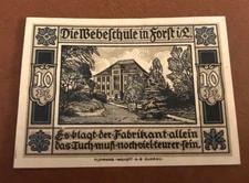 NOTGELD GERMANY 10 Pfennig XF Emergency Local Currency Forst (Forfti?) 1921 (38)