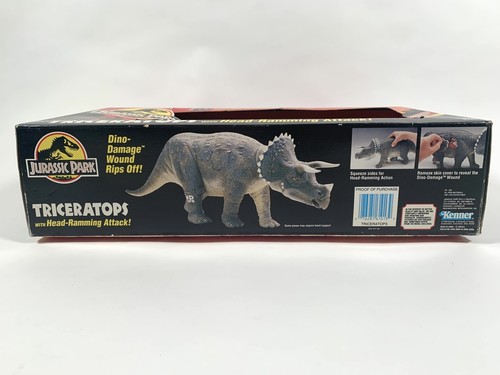 1993 Jurassic Park Triceratops Head-Ramming Attack With Box - Kenner - OPENED - Picture 4 of 17