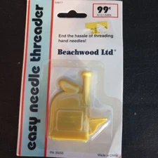 New Vintage 1989 Plastic Witch Automatic Easy Needle Threader Yellow, Sewing Aid