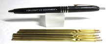 5 SkilCraft U.S. Government Retractable Ballpoint Pen REFILLS Medium Point+PEN