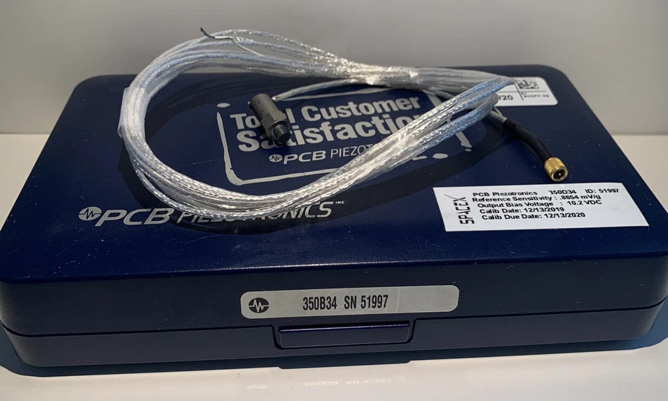 PCB Piezotronics 350B34 Reference Sensitivity: .8654mV/g output 10.2** Pre-Owned - Image 2 of 4