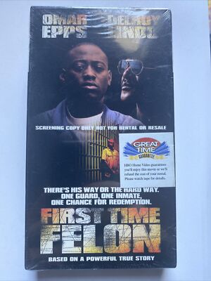 First Time Felon Use VHS Screener TV Movie Drama Omar Epps HBO Home Video