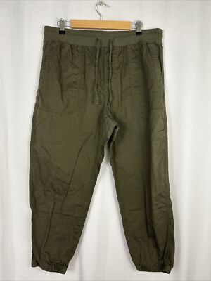 GAP women Ribbed Twill Joggers with Size XL military