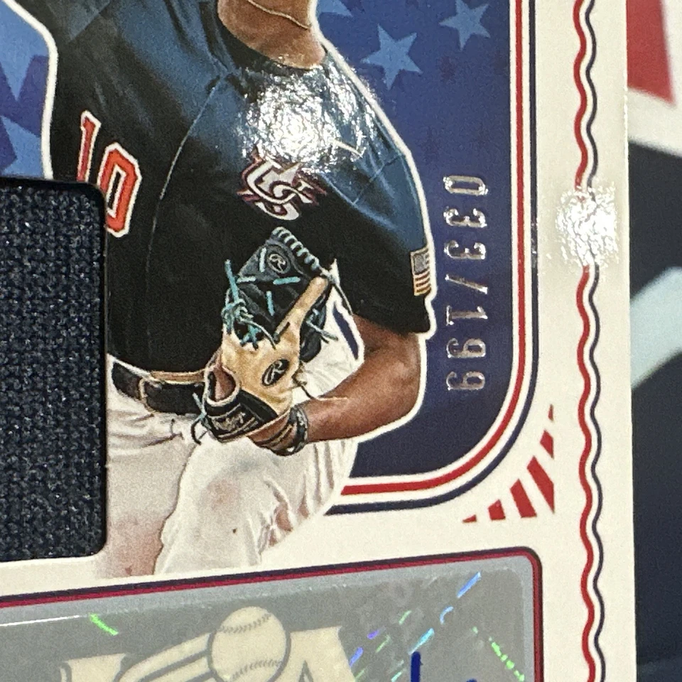 2024 PANINI STARS&STRIPES USA BASEBALL CHASE COTTON #NTS-CC AUTO RELIC SP 33/199 - Image 3 of 3