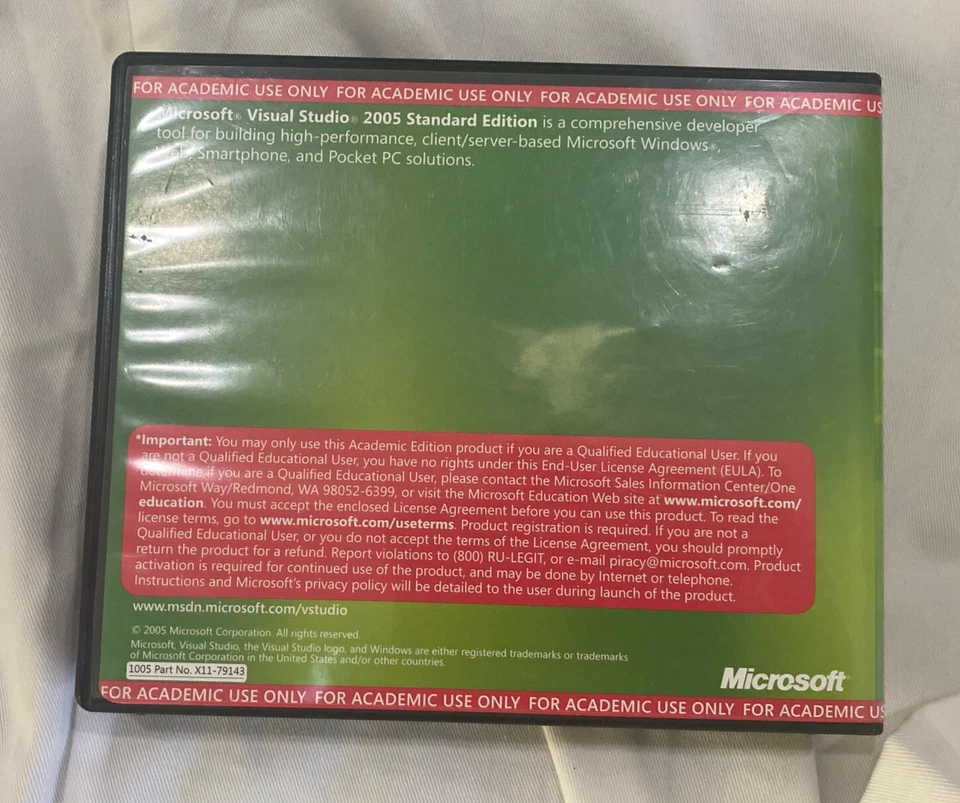 Retail Microsoft Visual Studio 2005 Standard Edition Academic 5 Disc Set W/ Key - Image 4 of 4
