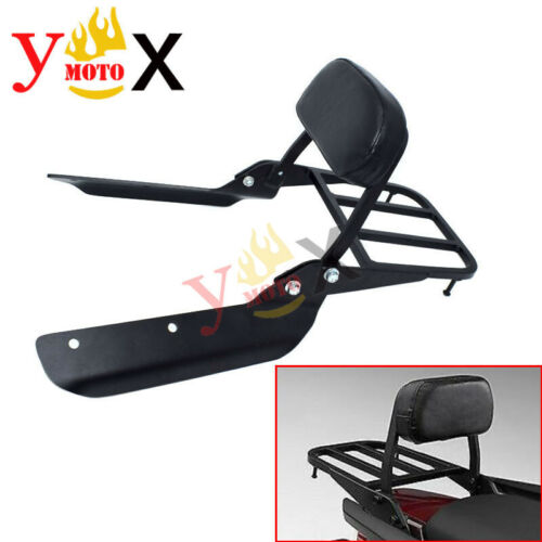 KUAFU Rear Rack Carrier With Sissy Bar Backrest - For Honda CTX700 2014-2018, Black, Luggage Shelf & Passenger Comfort