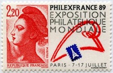 TIMBRE FRANCE NEUF 1988 "Philexfrance 89 - Expo philatélique mondiale" Y&T 2524