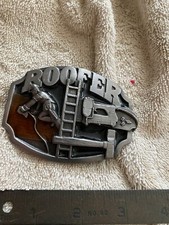 1989 Vintage Siskiyou Roofer Enamel Belt Buckle