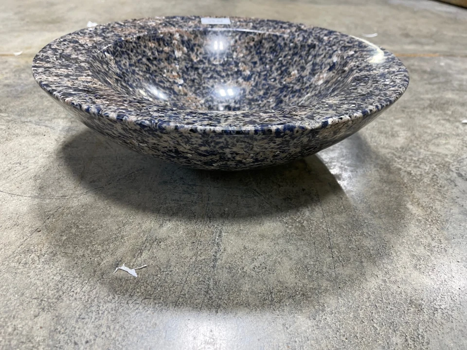Круглый туалетный столик сосуд раковина чаша тигровый синий гранит VS-04 - Изображение 2 из 4