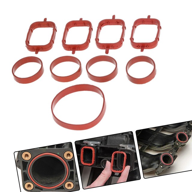4X Intake Manifold Gaskets Repair Kit For BMW E90/E91 320d 325d 330d