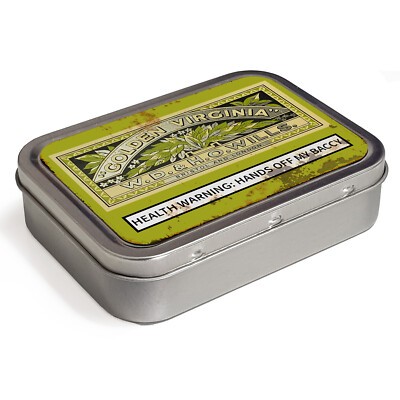 personalised tobacco box Personalised Tobacco Tin Golden Virginia 2oz Baccy Storage Cigarette Gift  TBT04