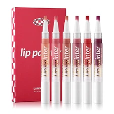 LANGMANNI 6pcs Shimmer & Smooth Lip Gloss Set #A ~ Set of 2 Packs ~ Exp 11/26