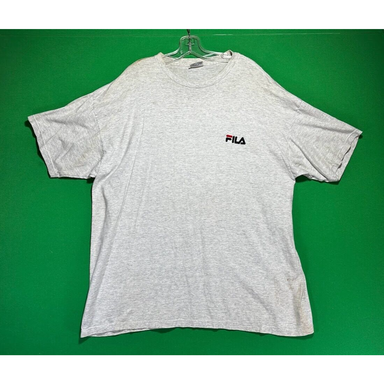 Fila T Shirt Uomo XL Grigio Erica Manica Corta Traforata