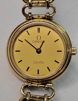 Omega Deville 21mm 20 Microns 6 Jewels Swiss Quartz Ladies Watch