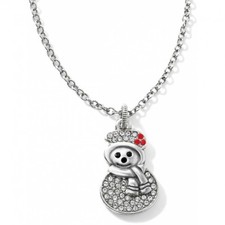 NWT Brighton LIL SNOWMAN Necklace Christmas Holiday Crystals MSRP 48