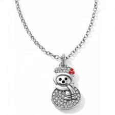 NWT Brighton LIL SNOWMAN Necklace Christmas Holiday Crystals MSRP $48 