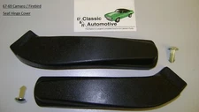 Seat Side Hinge Cover Pair w/ retainers 67-69 Camaro Firebird Black 67 68 69