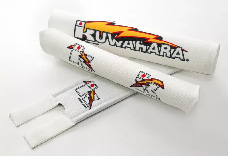 OLD SCHOOL BMX KUWAHARA FRAME PAD SET 3 PIECES WHITE OLD SCHOOL