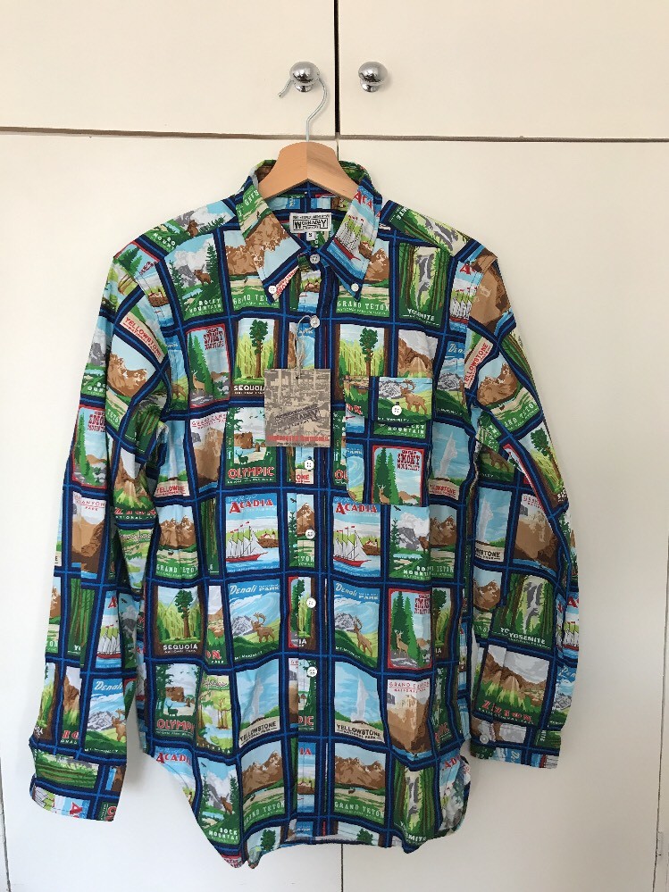 SALE* Engineered Garments Workaday Blue Explore American Print BD