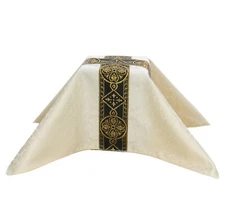 Cream/black Funeral Urn Pall Vestment Velo para urna funeraria FUP113KCZ25