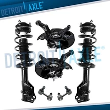 Front Steering Knuckles Wheel Hub Strut Kit for 2006-2011 Honda Civic 1.8L Coupe