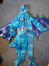 Princess Paradise Blue Dragon Costume Girls Size Medium 10-12