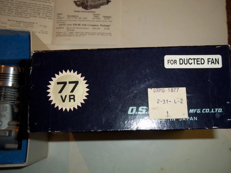 BEAUTIFUL OS 77 VR BYRO-JET DUCTED FAN VERY HIGH PROFORMANCE RC AIRPLANE ENGINE - Image 4 of 4